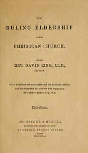 Cover of: The ruling eldership of the Christian church