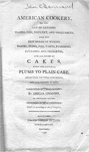 Cover of: American Cookery by 