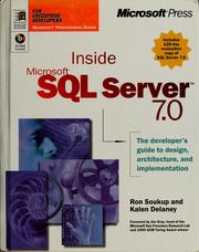 Cover of: Inside Microsoft SQL Server 7.0 by Ron Soukup