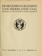 Cover of: De regenboogkleuren van Nederlands taal
