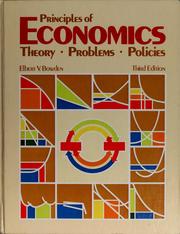 Cover of: Principles of economics by Elbert V. Bowden, Elbert V. Bowden