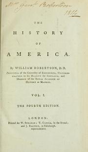 Cover of: The history of America by William Robertson