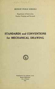 Cover of: Standards and conventions for mechanical drawing. by Frank Roy Kepler