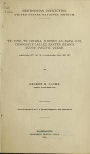 Cover of: Te Pito te Henua, known as Rapa Nui: commonly called Easter Island, South Pacific Ocean.  Latitude 271̊0Ẃ