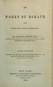 Cover of: The works of Horace