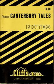 Cover of: Canterbury tales: notes