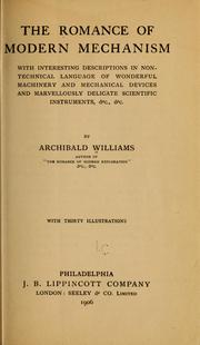 Cover of: The romance of modern mechanism | Archibald Williams