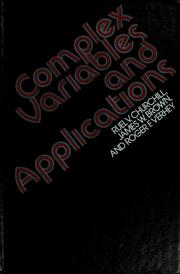 Cover of: Complex variables and applications