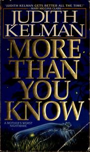 Cover of: More than you know