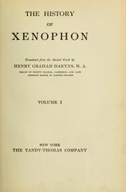 Cover of: The history of Zenophon