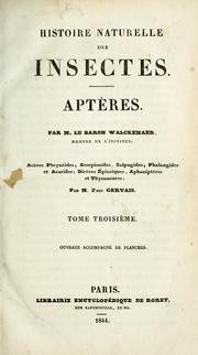 Cover of: Histoire naturelle des insectes: aptères