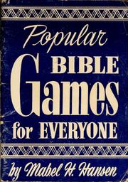 Cover of: Popular Bible games for everyone