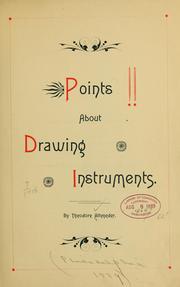 Cover of: Points about drawing instruments