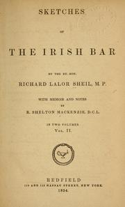 Cover of: Sketches of the Irish bar by Richard Lalor Sheil