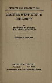 Cover of: Mother West Wind's children