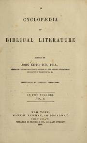 Cover of: Cyclopaedia of biblical literature