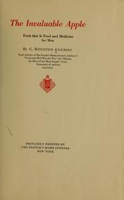 Cover of: The invaluable apple by C. Houston Goudiss