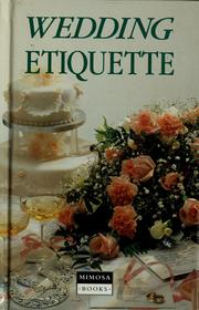 Cover of: Wedding etiquette by Linda Sonntag