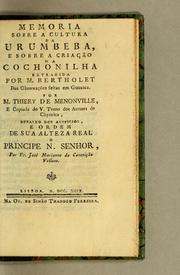 Cover of: Memoria sobre a cultura da urumbeba, e sobre a criação da cochonilha extrahida por M. Bertholet das observações feitas em Guaxaca