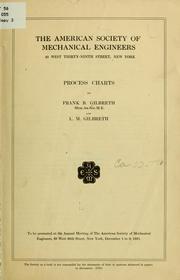 Cover of: Process charts by Frank B. Gilbreth, Jr.