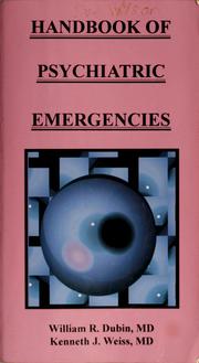 Cover of: Handbook of psychiatric emergencies