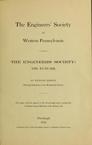 Cover of: The Engineers' society of western Pennsylvania