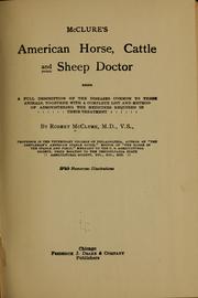 Cover of: McClure's American horse, cattle and sheep doctor