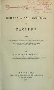 Cover of: The Germania and Agricola of Tacitus