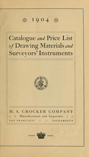 Cover of: 1904 catalogue and price list... by H. S. Crocker