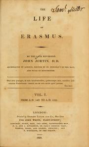 Cover of: The life of Erasmus. by John Jortin