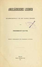 Cover of: Angelsächsisches Lesebuch by Friedrich Kluge