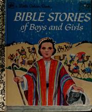 Cover of: Bible stories of boys and girls