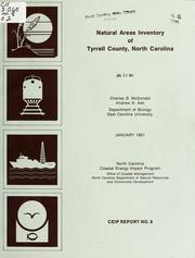 A survey of natural areas in Tyrrell County, North Carolina by Charles B. McDonald