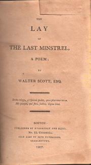 Cover of: The Lay of the Last Minstrel by Sir Walter Scott
