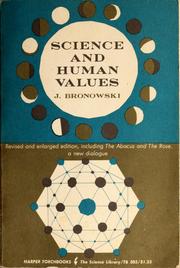 Cover of: Science and human values. by Jacob Bronowski