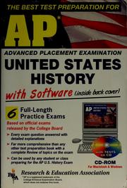 Cover of: The best test preparation for the advanced placement examination, United States history with CD-ROM for both Windows & Macintosh by Jerome A. McDuffie
