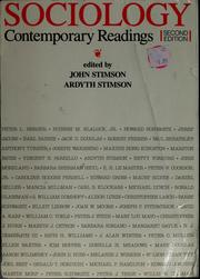 Cover of: Sociology, contemporary readings by Ardyth Stimson, John Stimson