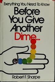Cover of: Before you give another dime