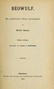 Cover of: Beowulf: mit ausführlichem Glossar