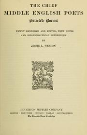 Cover of: The chief Middle English poets by Jessie L. Weston