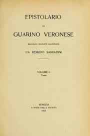 Epistolario di Guarino Veronese by Guarino Veronese