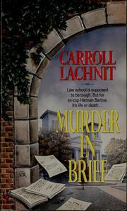 Cover of: Murder in brief by Carroll Lachnit