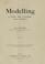 Cover of: Modelling