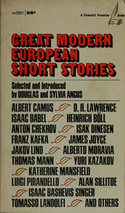 Cover of: Great modern European short stories by Douglas Angus