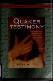 Cover of: Quaker testimony