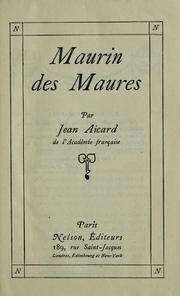 Cover of: Maurin des Maures by Jean François Victor Aicard