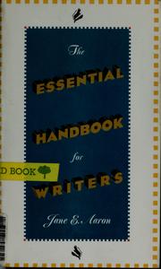 Cover of: The essential handbook for writers by Jane E. Aaron
