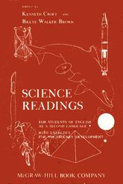 Cover of: Science readings for students of English as a second language by Kenneth Croft, Kenneth Croft