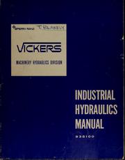 Cover of: Industrial hydraulics manual by Vickers, Incorporated.
