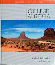 Cover of: College algebra by Richard N. Aufmann